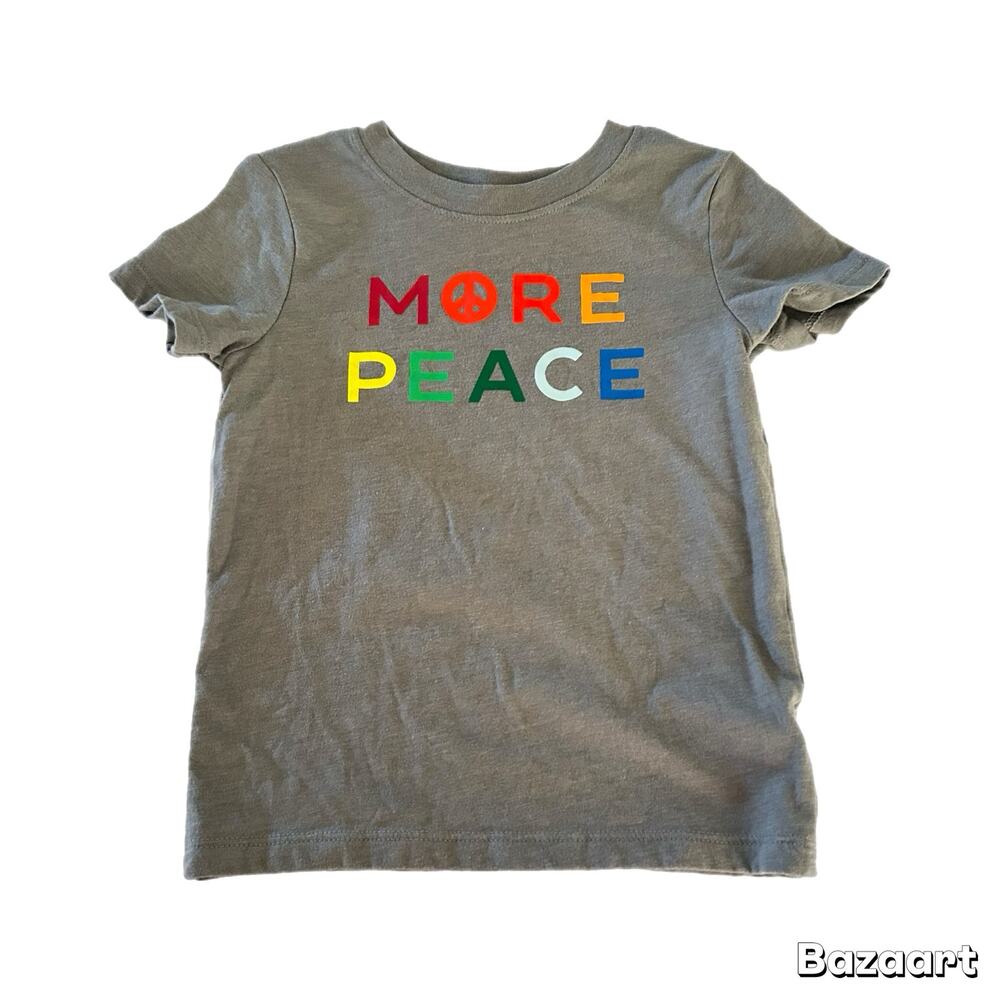 Cat & Jack More Peace Short Sleeve T-Shirt 2T Grey